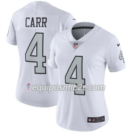 Camiseta Mujer NFL Oakland Raiders Derek Carr 4 Nike Silver 